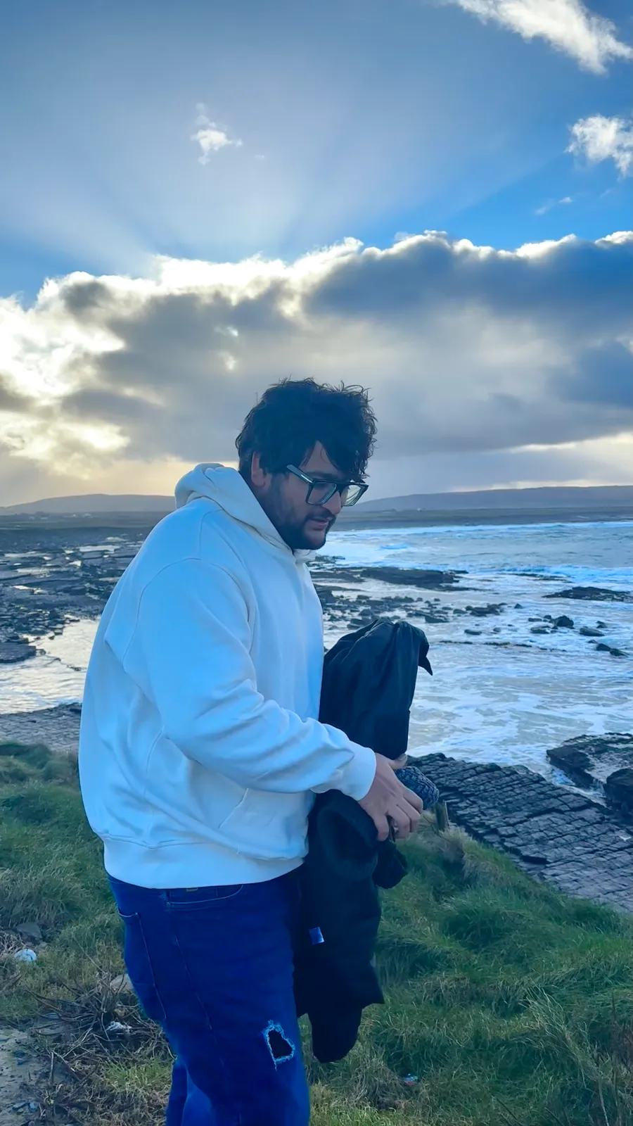 Anirudh Chugh on the Atlantic coast, Ireland